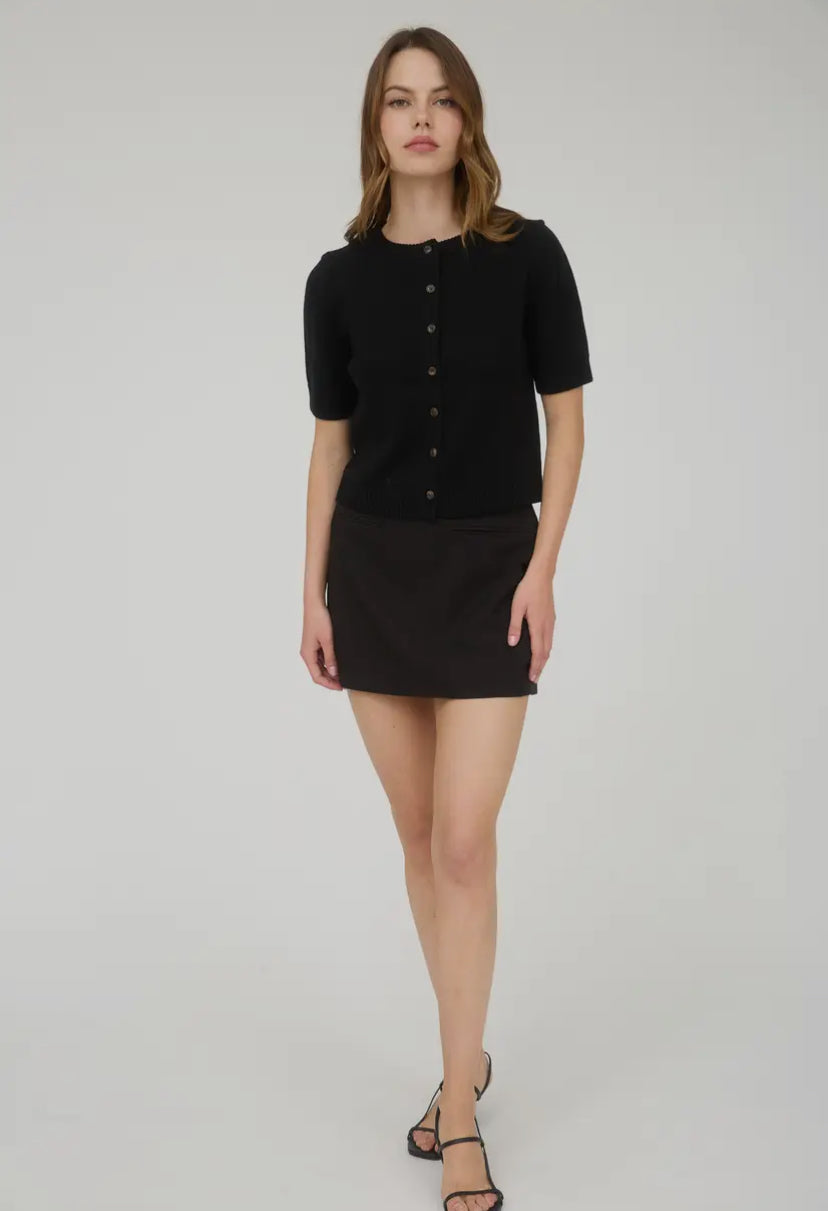 Mirelle Belted Skirt | Black