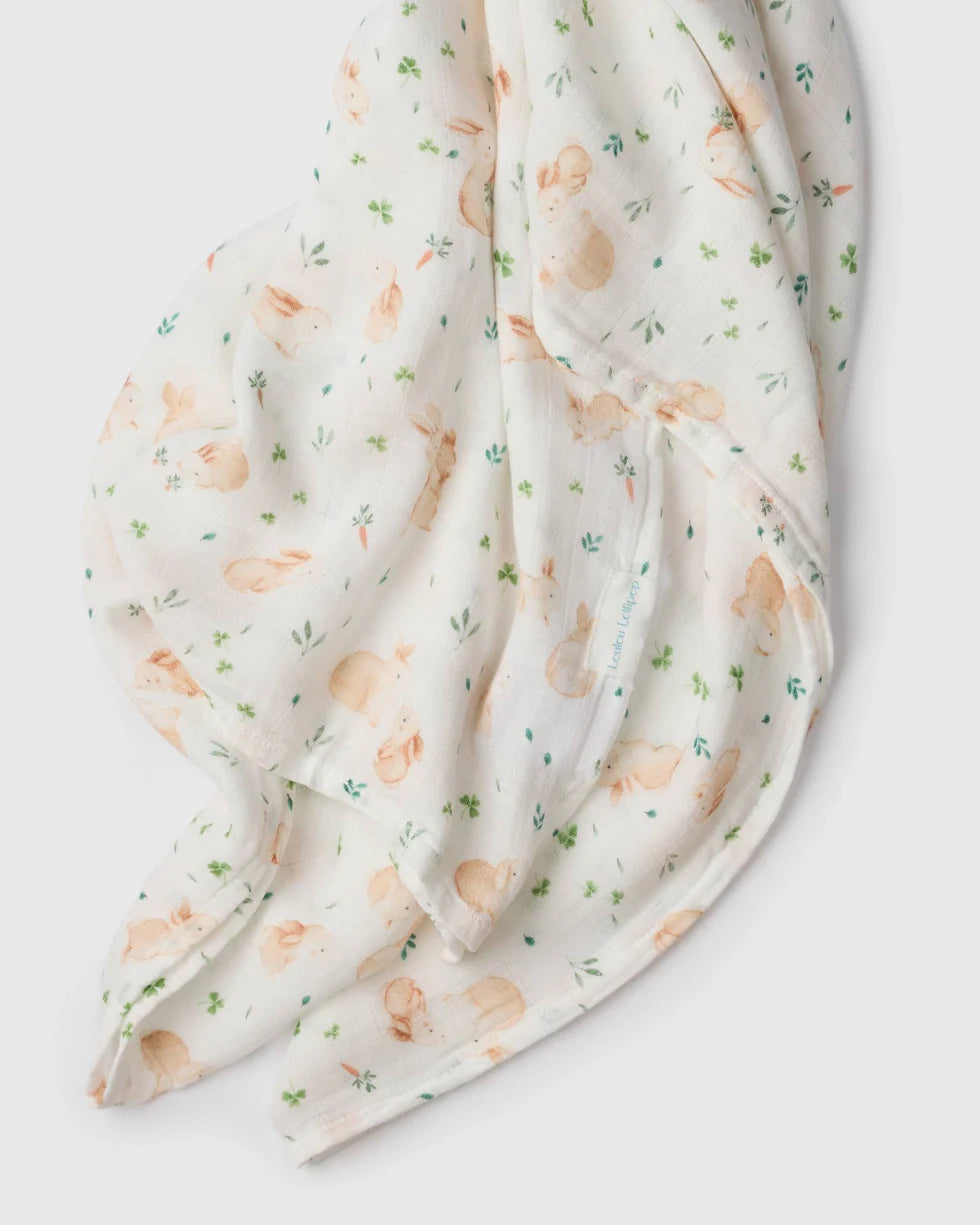 LOULOU LOLLIPOP | Muslin Swaddle | Bunny Meadow