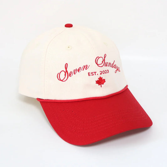 Seven Sundays Ball Cap | Red/White (Maple Leaf)