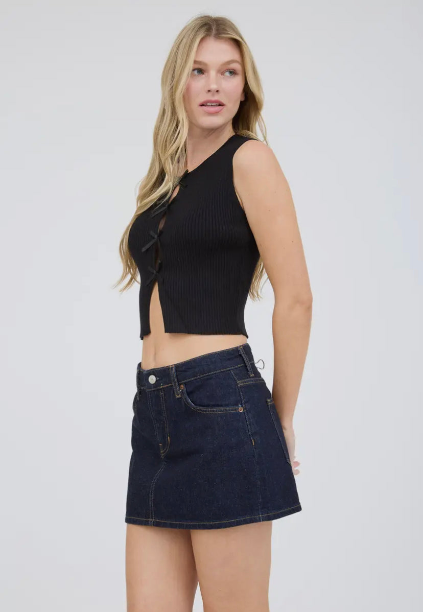 Porscha Bow Ribbed Tank