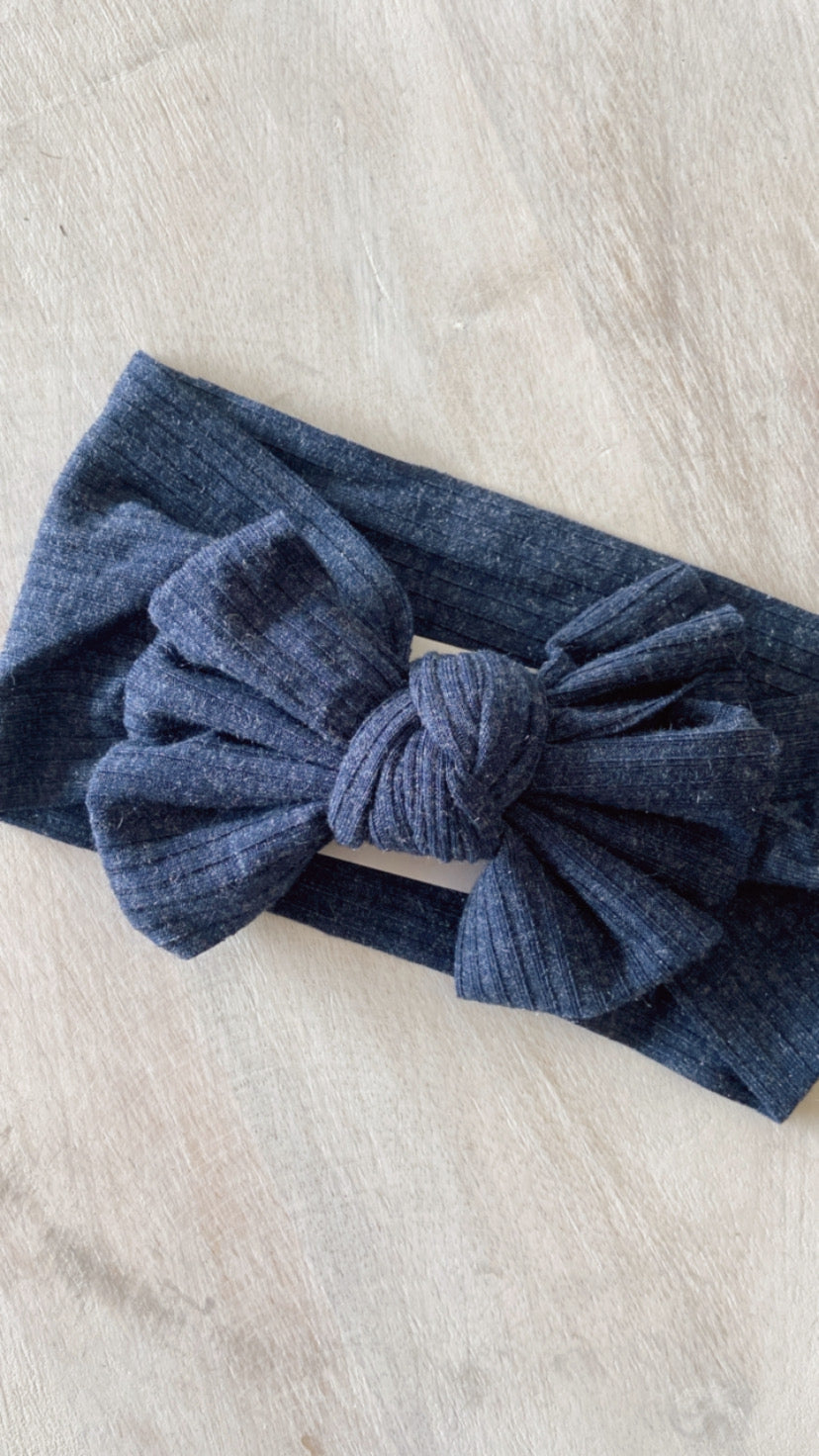 Ribbed Baby Bow | Multiple Colour Options