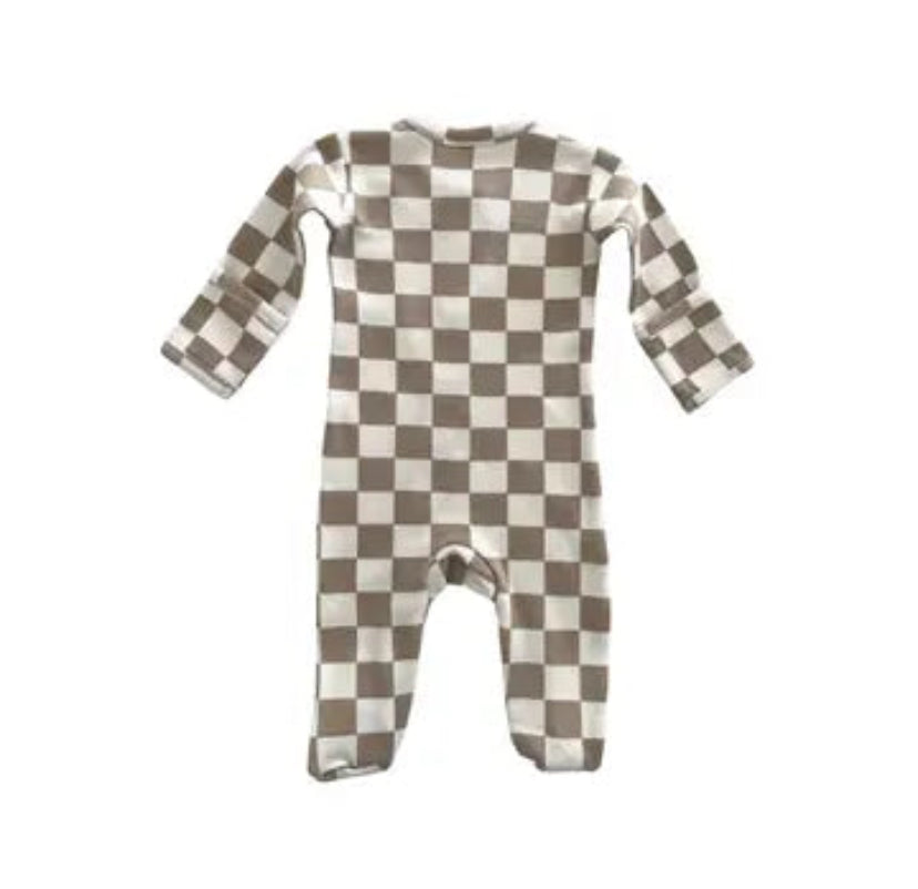 Tiramisu Checkboard Onesie