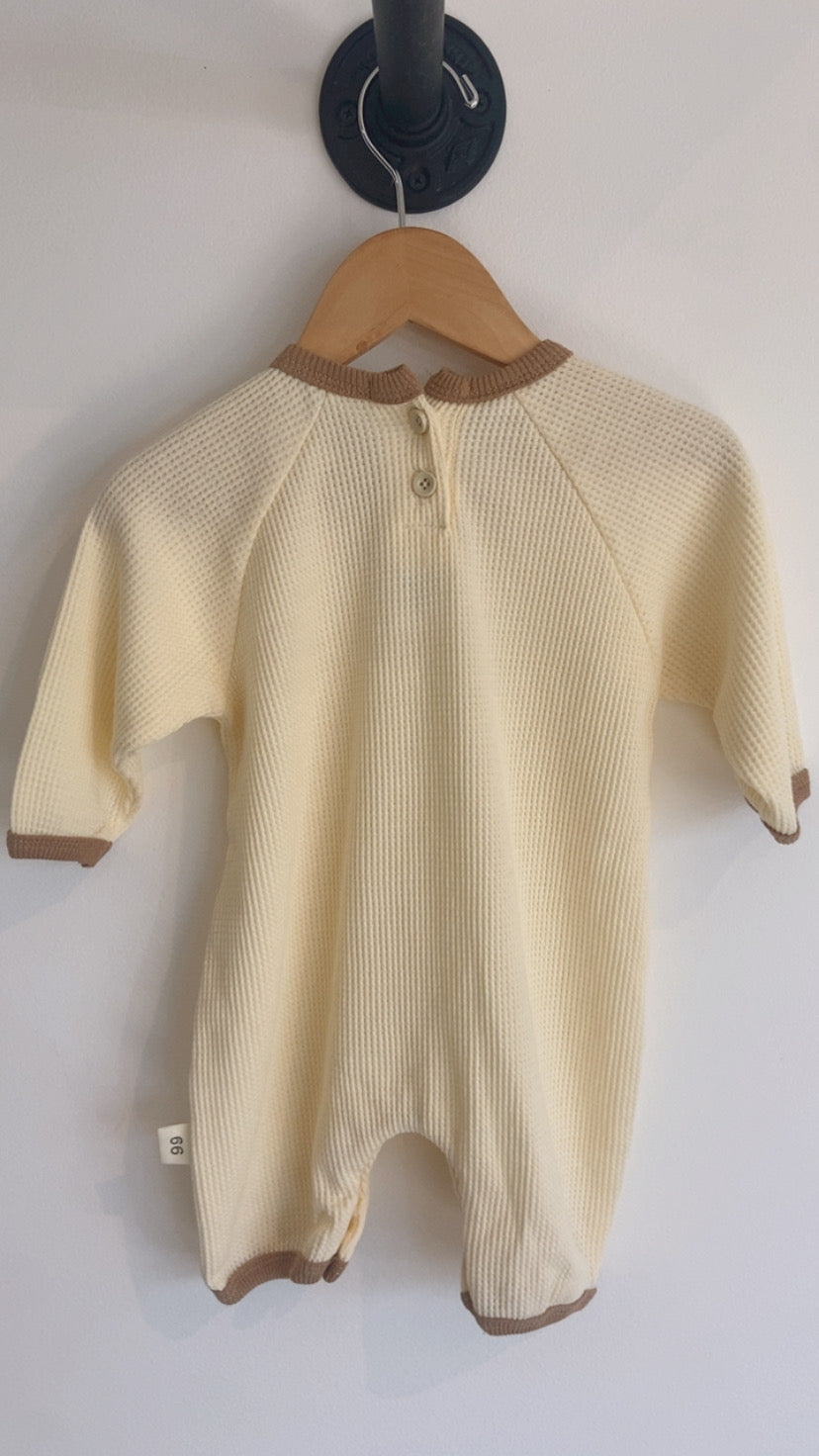 Slouchy Waffle Onesie | Cream
