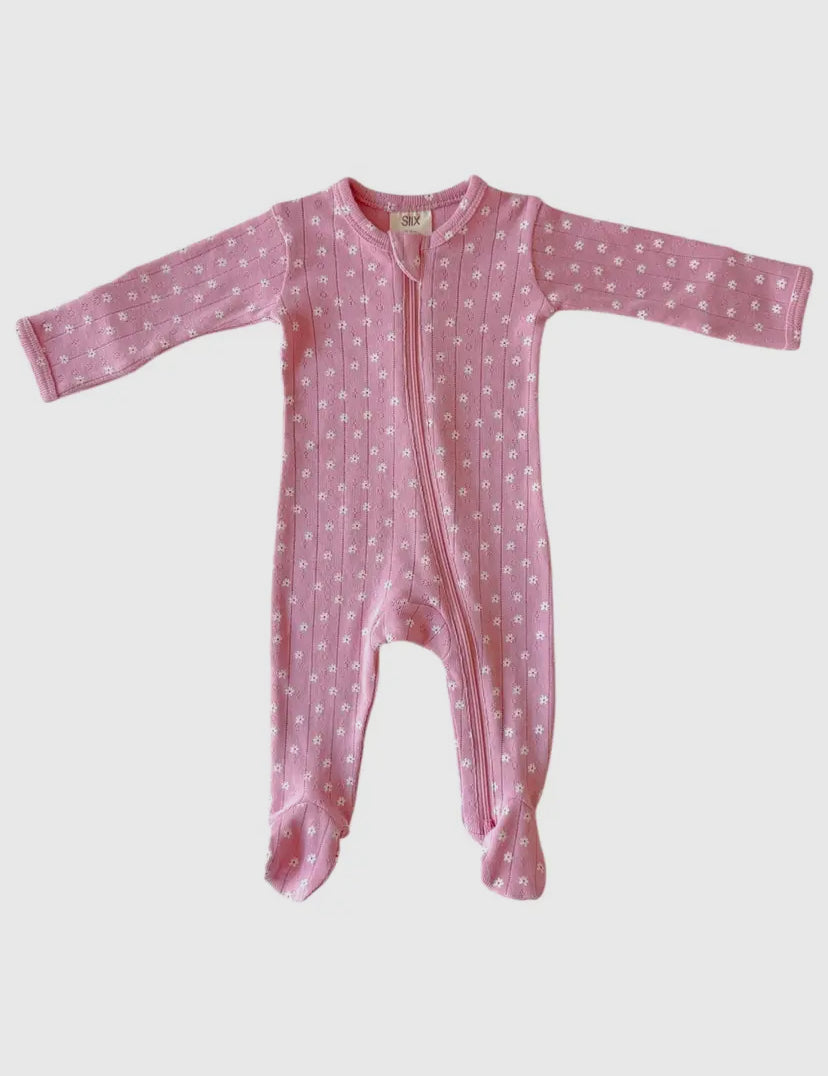 Pink Flower 2-Way Onesie