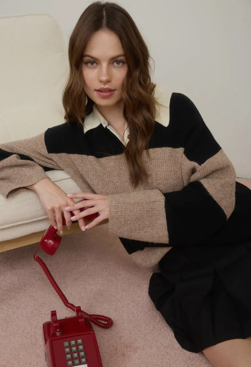 Harlyn Polo Sweater | Khaki