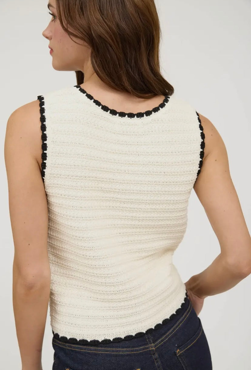 Pandora Knit Tank | Ivory