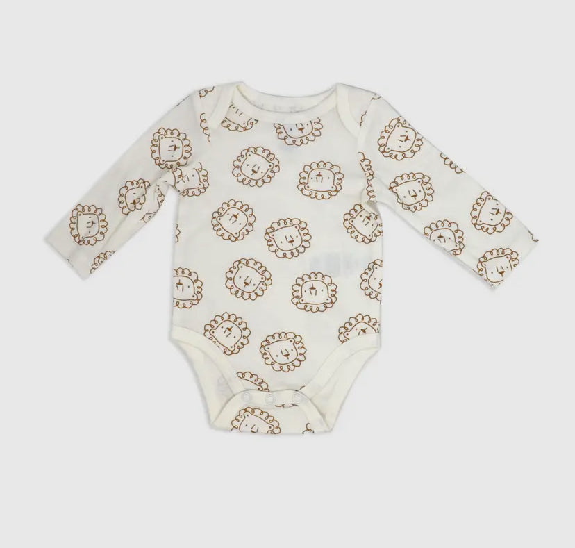 Boys 3 Piece Sherpa Jumper Set | Brown Lion