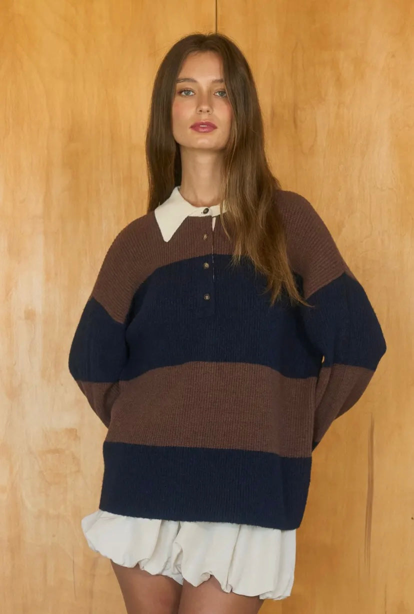 Harlyn Polo Sweater | Navy