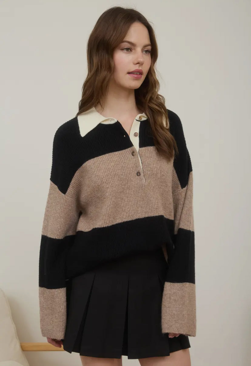 Harlyn Polo Sweater | Khaki