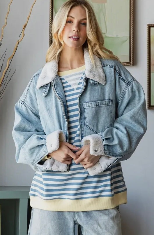 Stefani Sherpa Denim Jacket