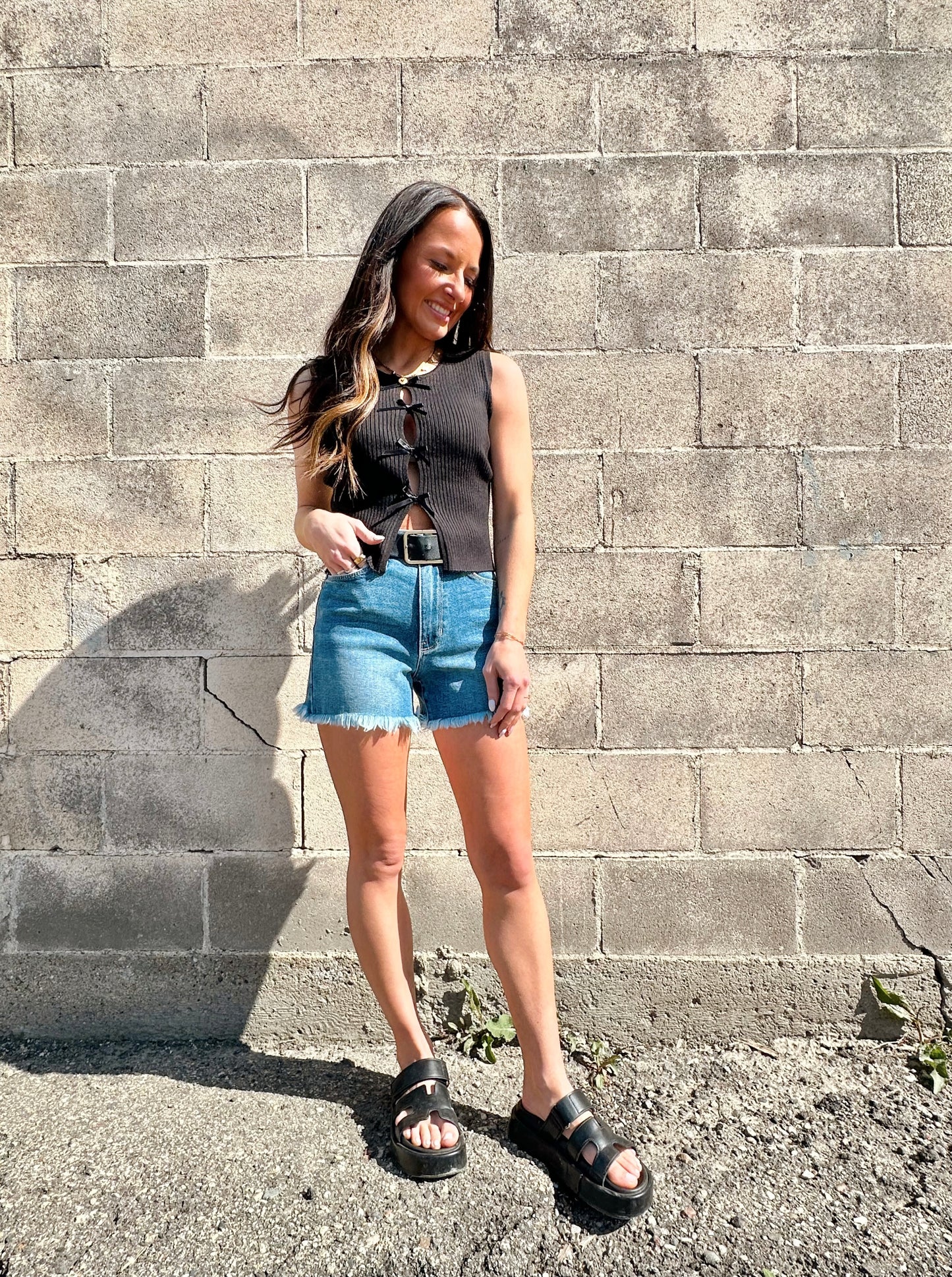 Porscha Bow Ribbed Tank