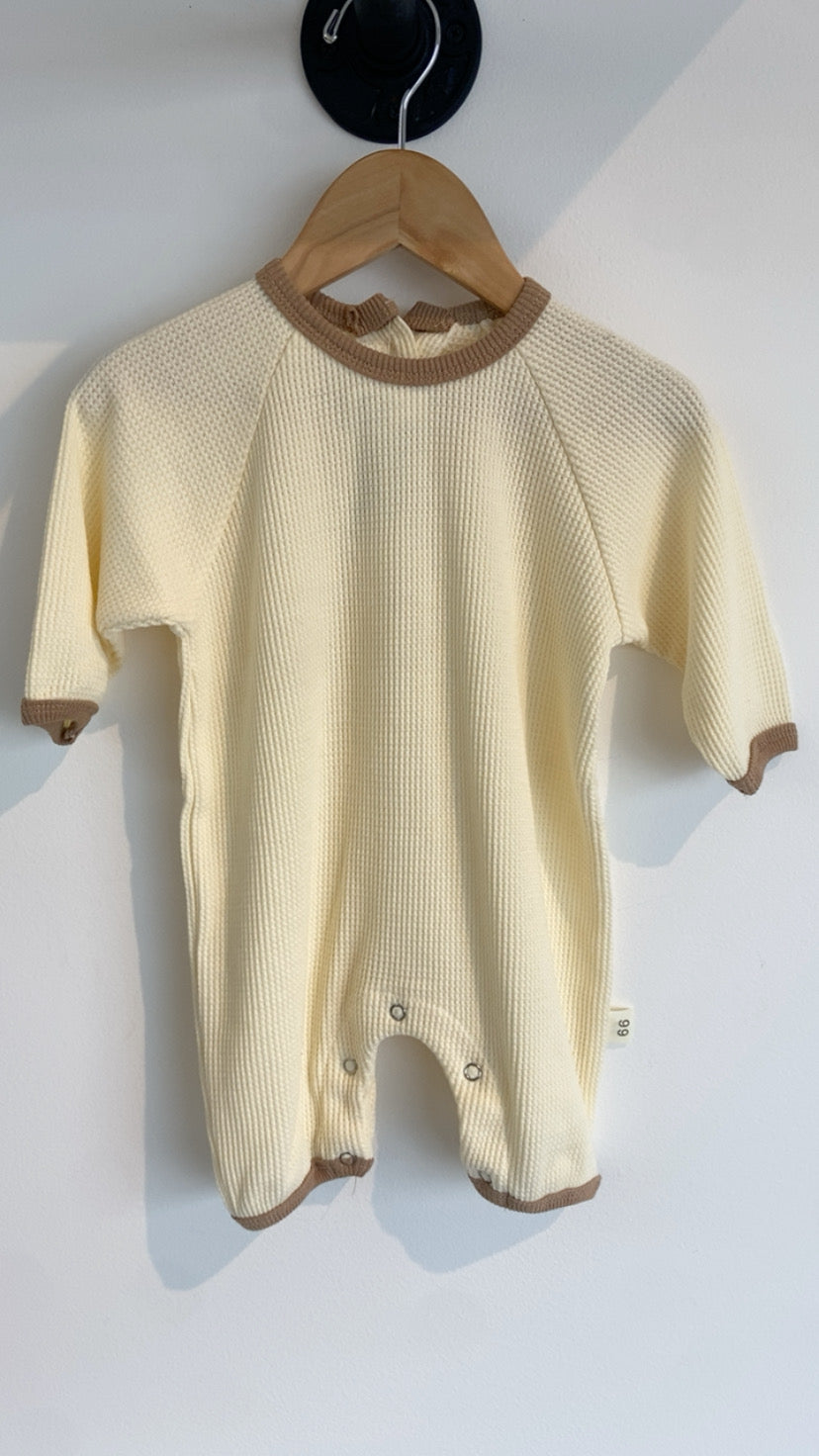 Slouchy Waffle Onesie | Cream