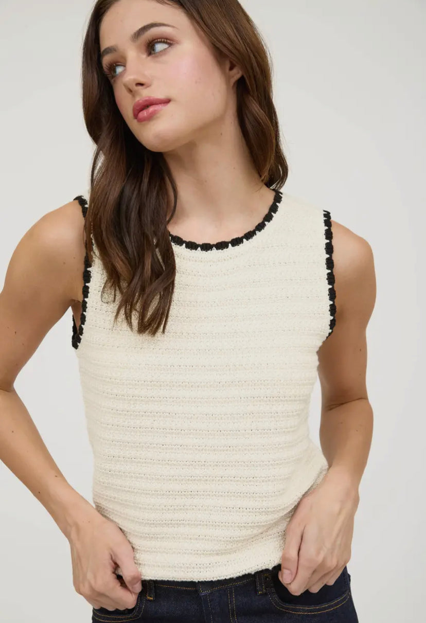 Pandora Knit Tank | Ivory