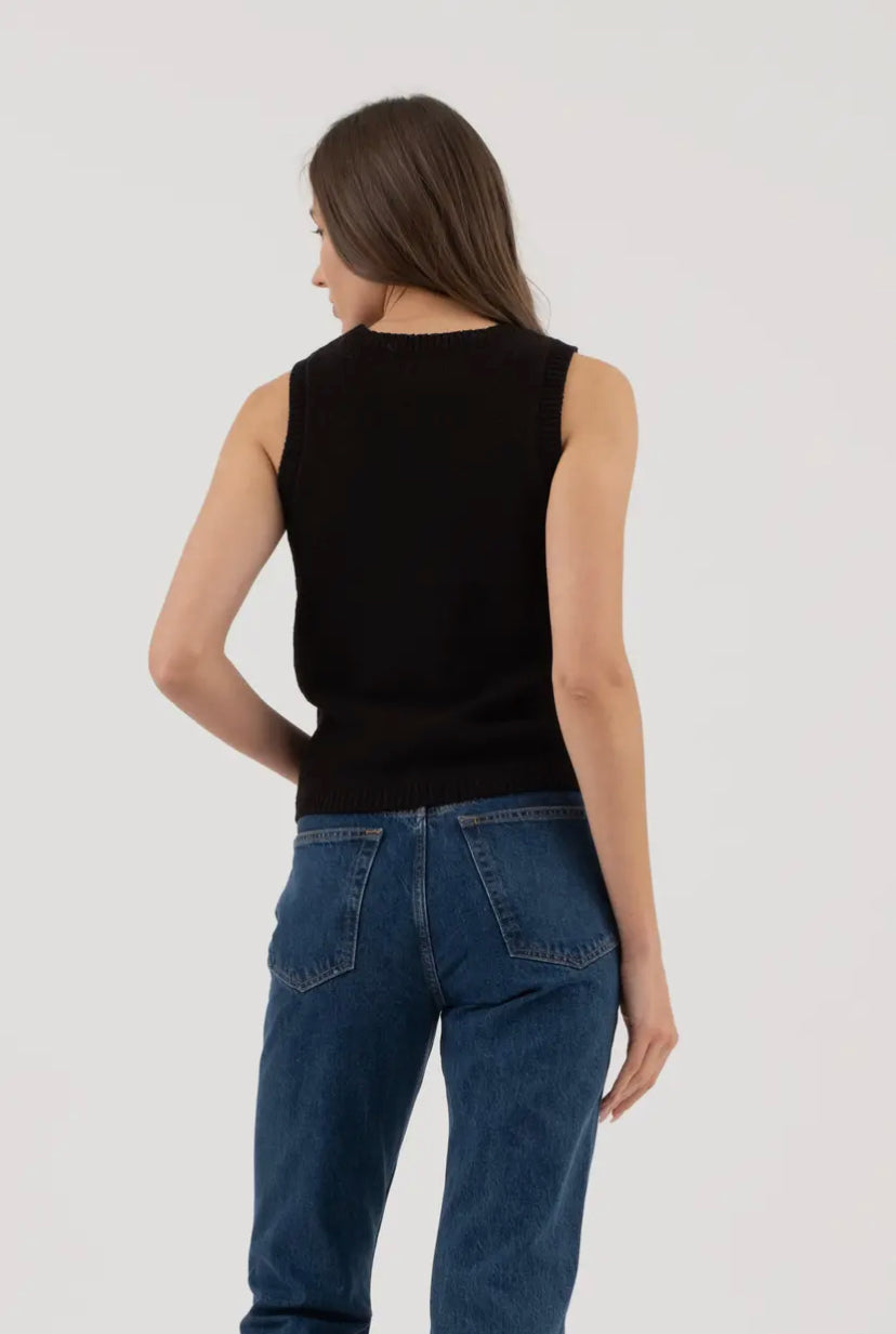 Lasso Knit Tank | Black