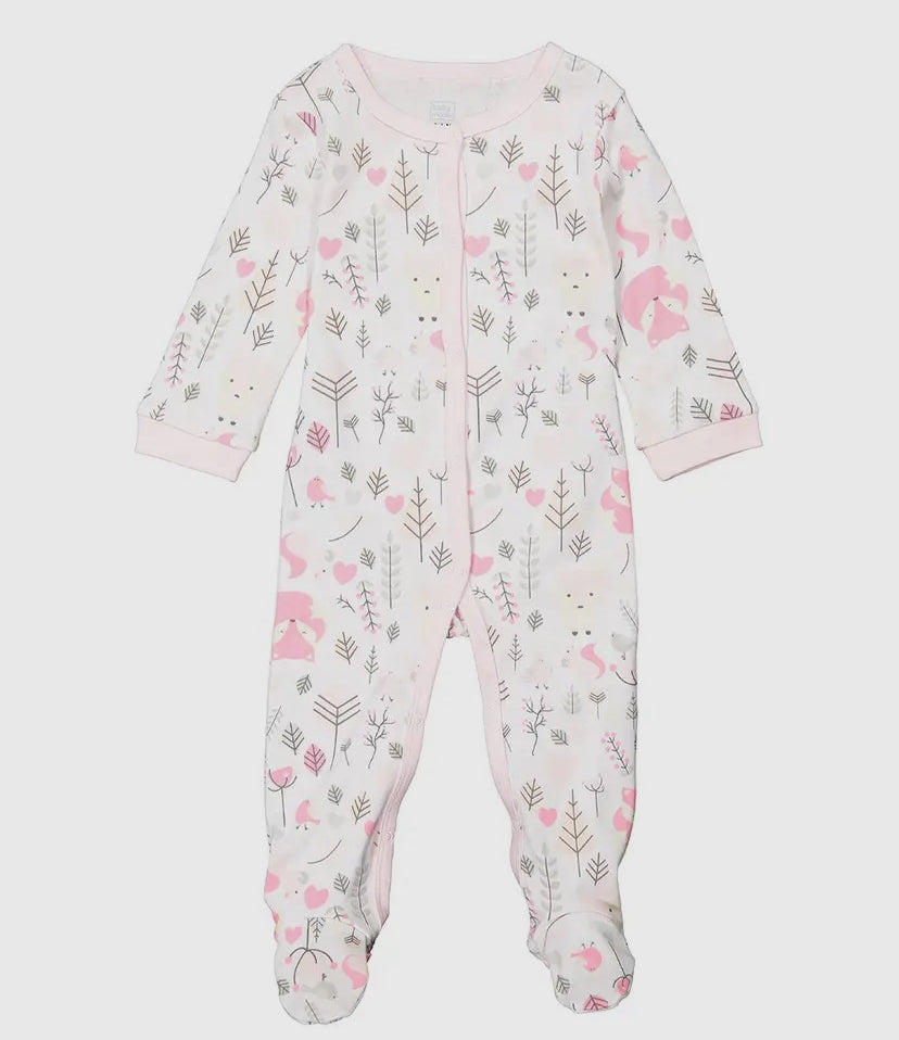Girls Interlock Coverall Onesie | Fox Woodland