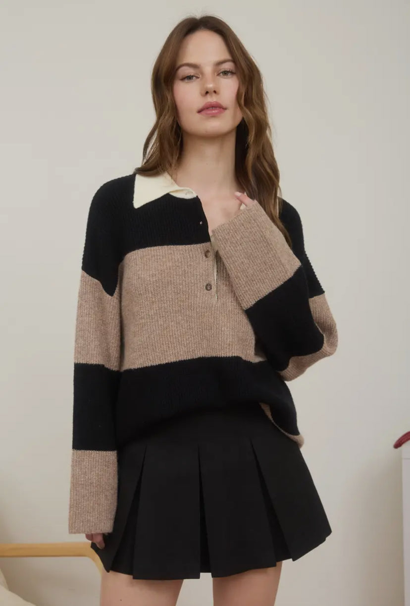 Harlyn Polo Sweater | Khaki