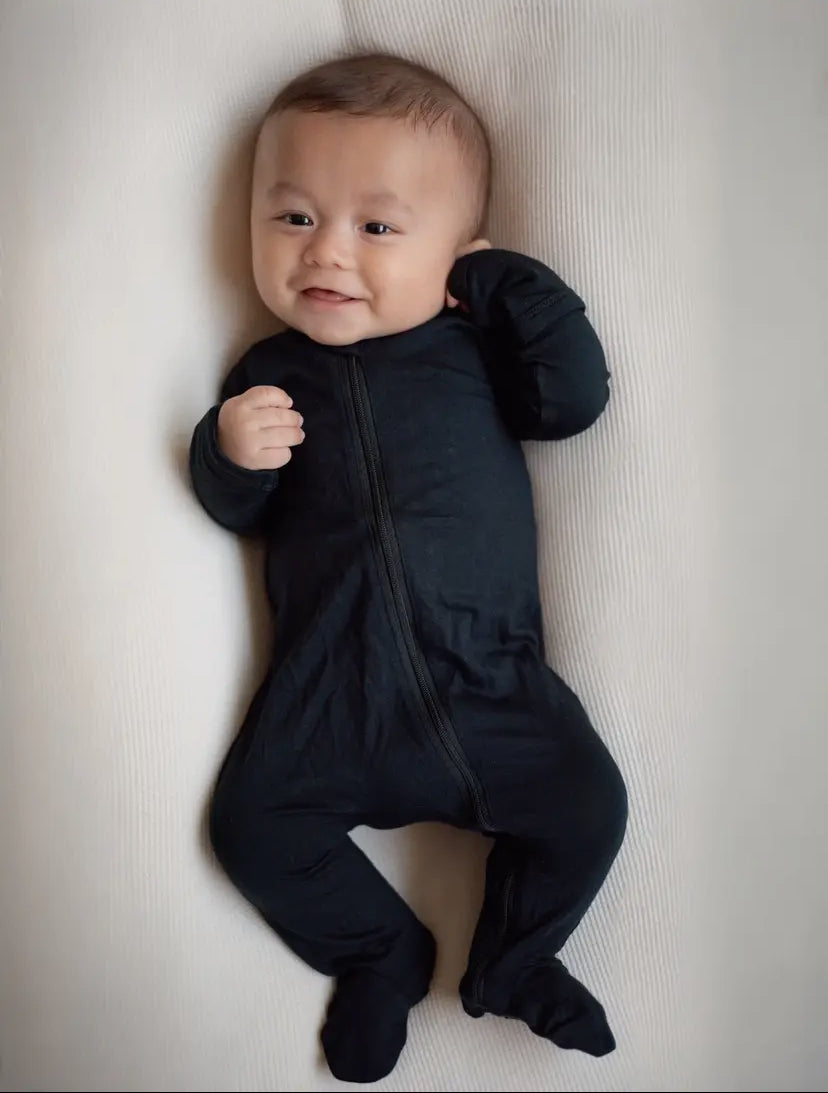 2-Way Zip Onesie | Black