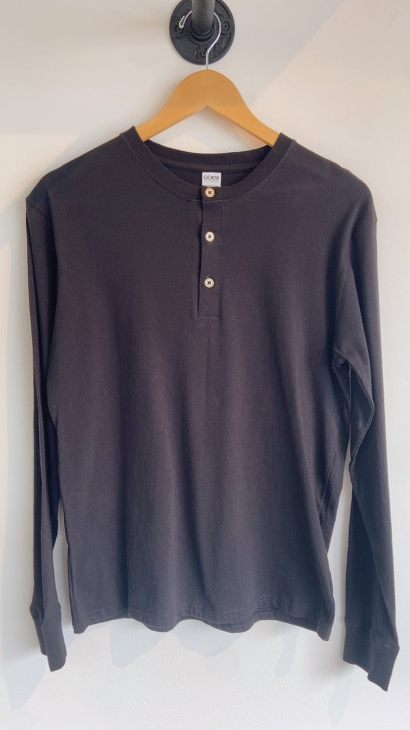Long Sleeve Henley | Black