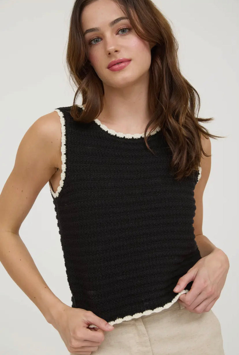 Pandora Knit Tank | Black