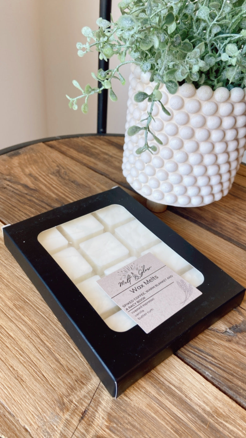 Melt & Glow | Spiked Coffee, Warm Blanket And A Racy Book | Wax Melts