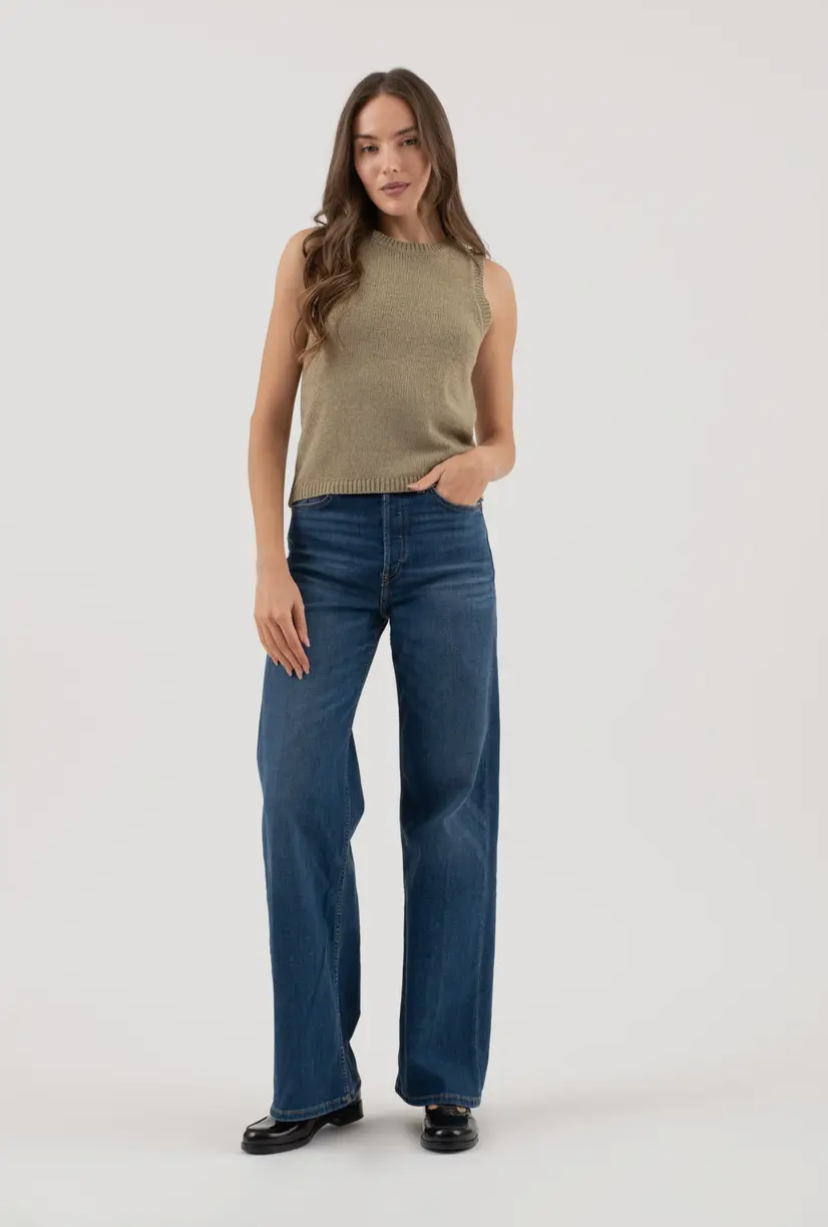 Lasso Knit Tank | Light Olive