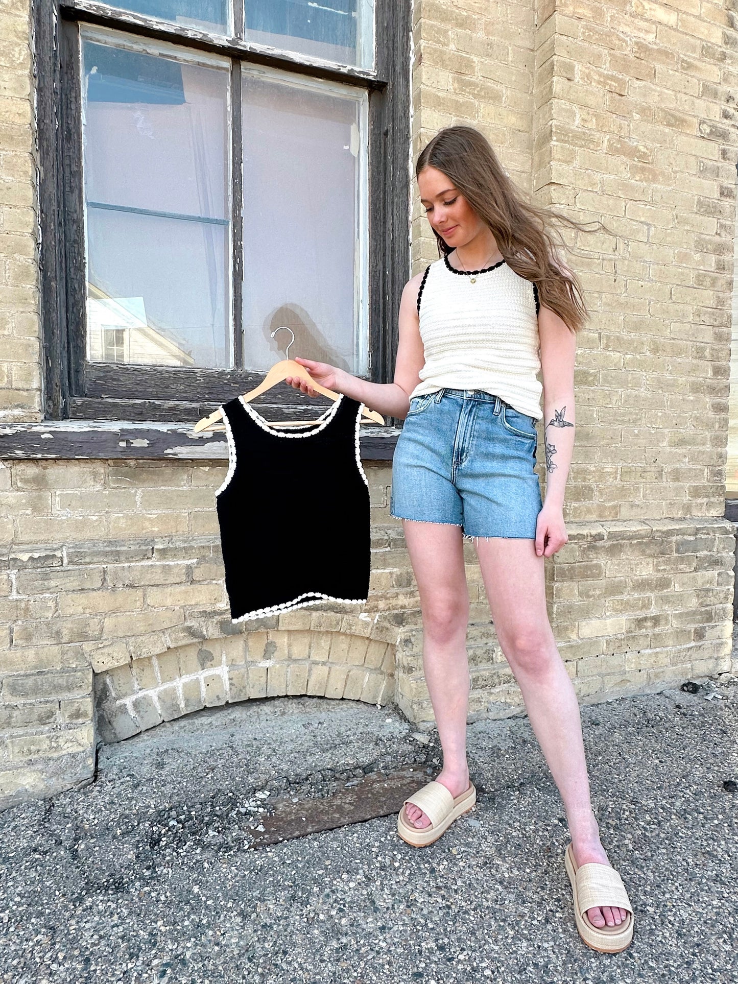 Pandora Knit Tank | Black