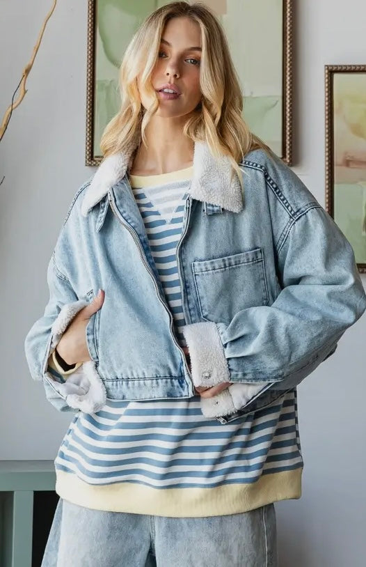 Stefani Sherpa Denim Jacket