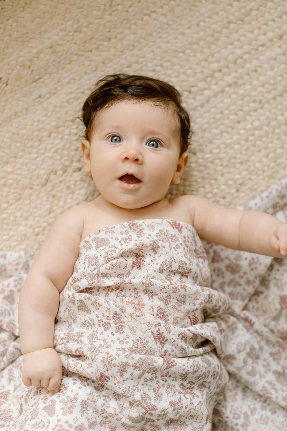 LOULOU LOLLIPOP | Muslin Swaddle | Hedgehog Forest