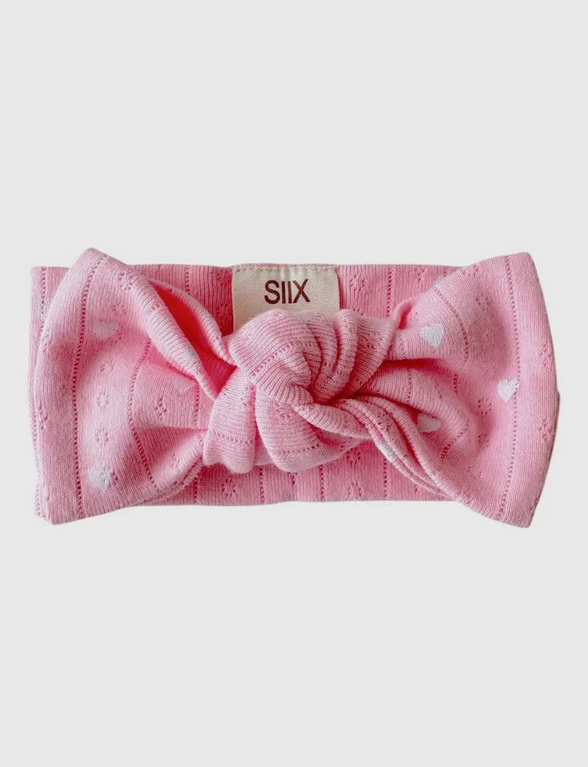 Pink with White Heart Bow