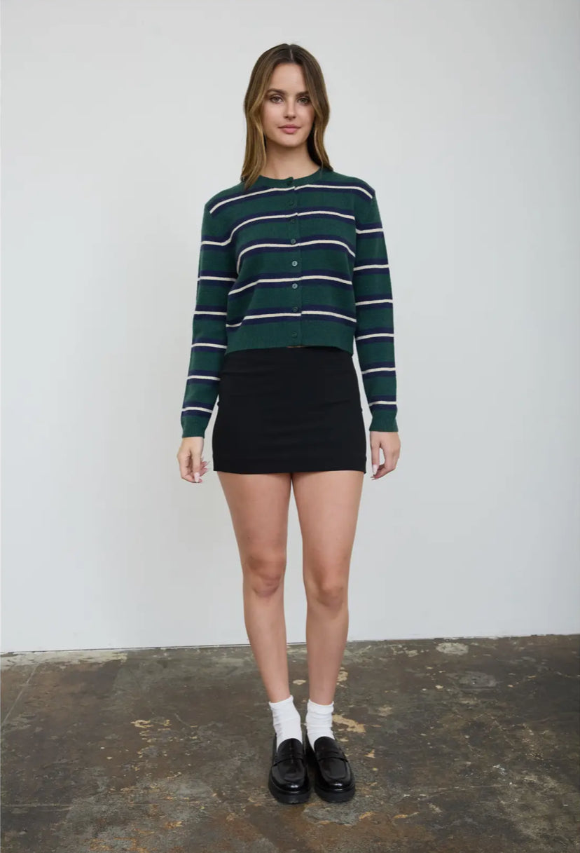 Crawford Stripe Cardi | Green