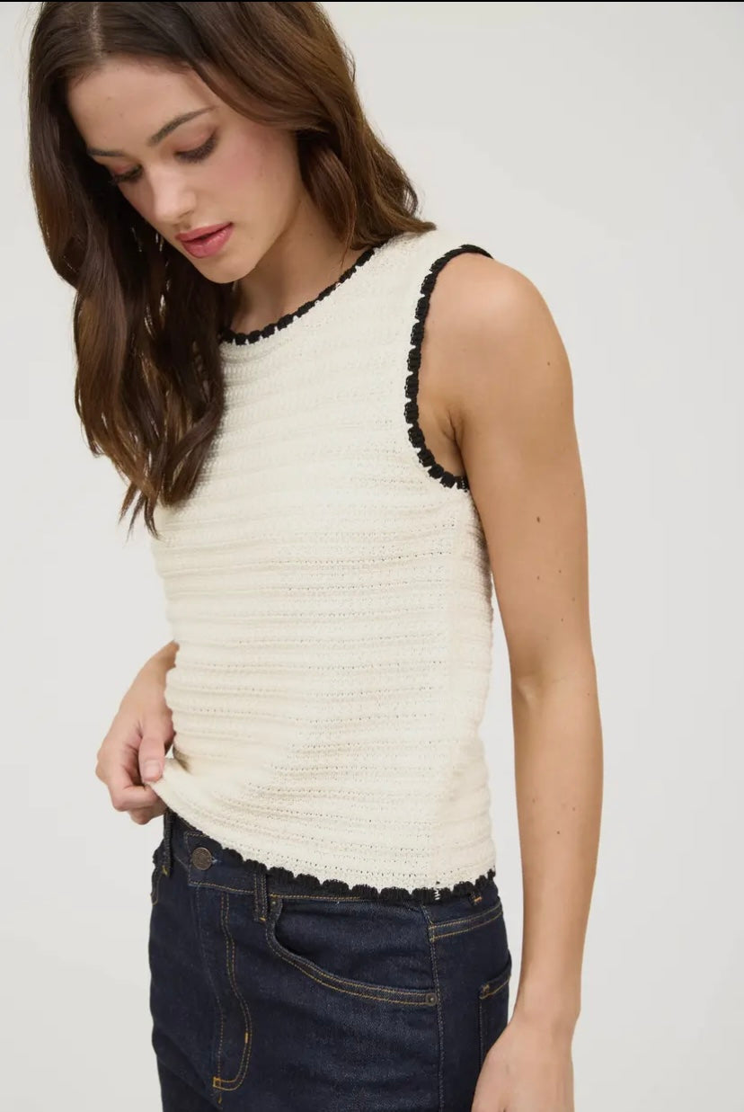 Pandora Knit Tank | Ivory