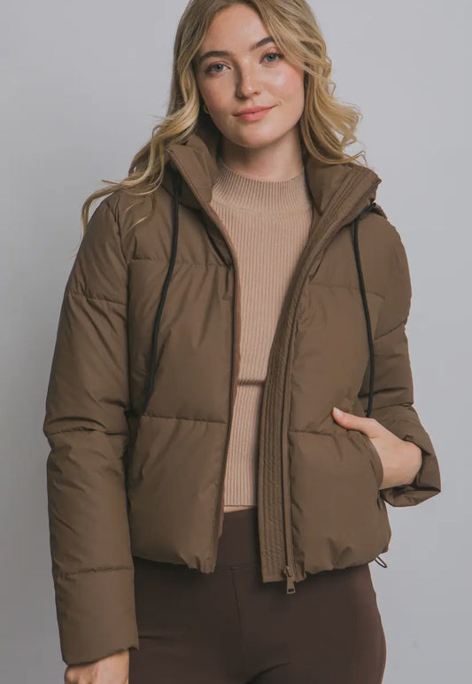 Decker Puffer Jacket | Chocolate