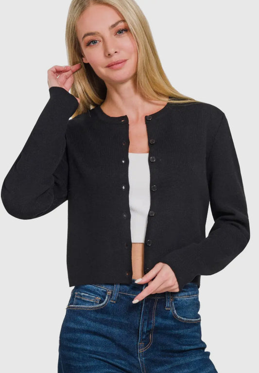 Jaya Cardi Sweater | Black