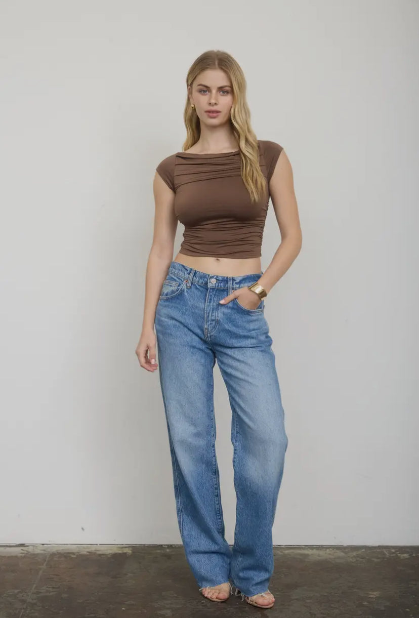 Claro Crop Top | Chocolate