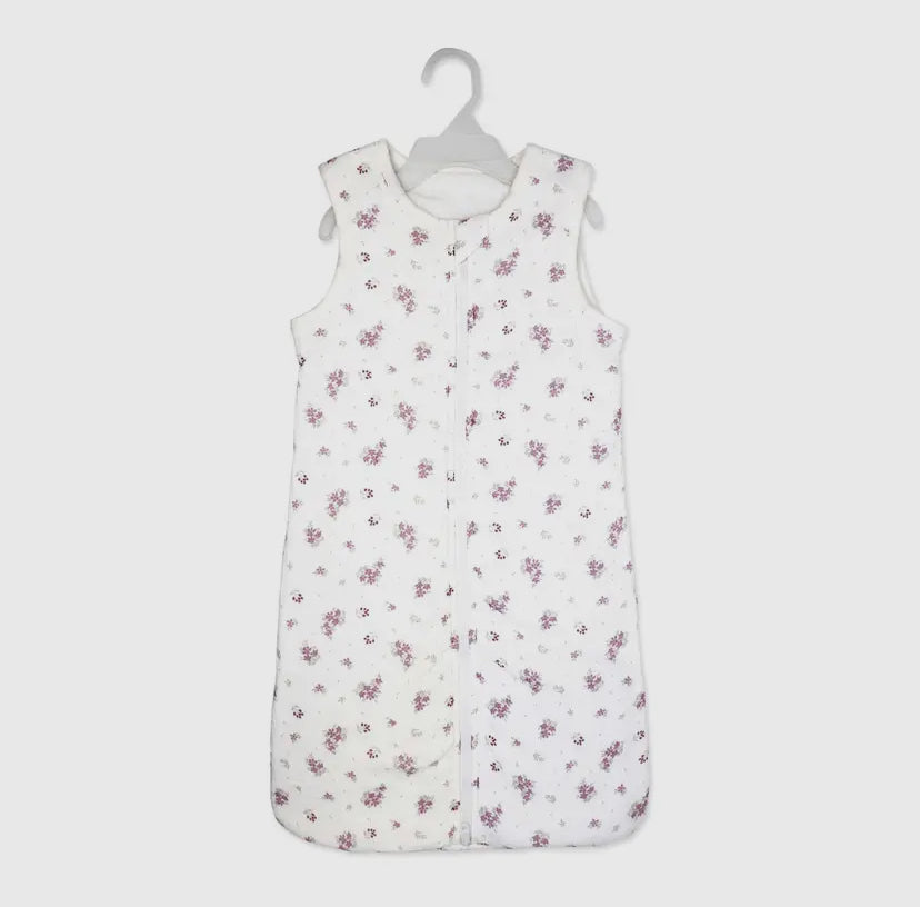2 Layer Muslin/Mink Sleep Sack | Mauve Floral