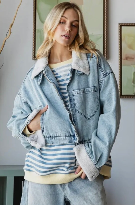 Stefani Sherpa Denim Jacket