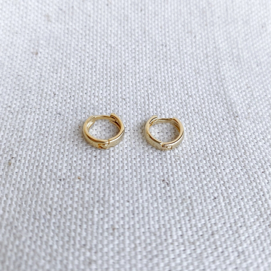 18K Gold Plated Small Clicker Hoop Earrings