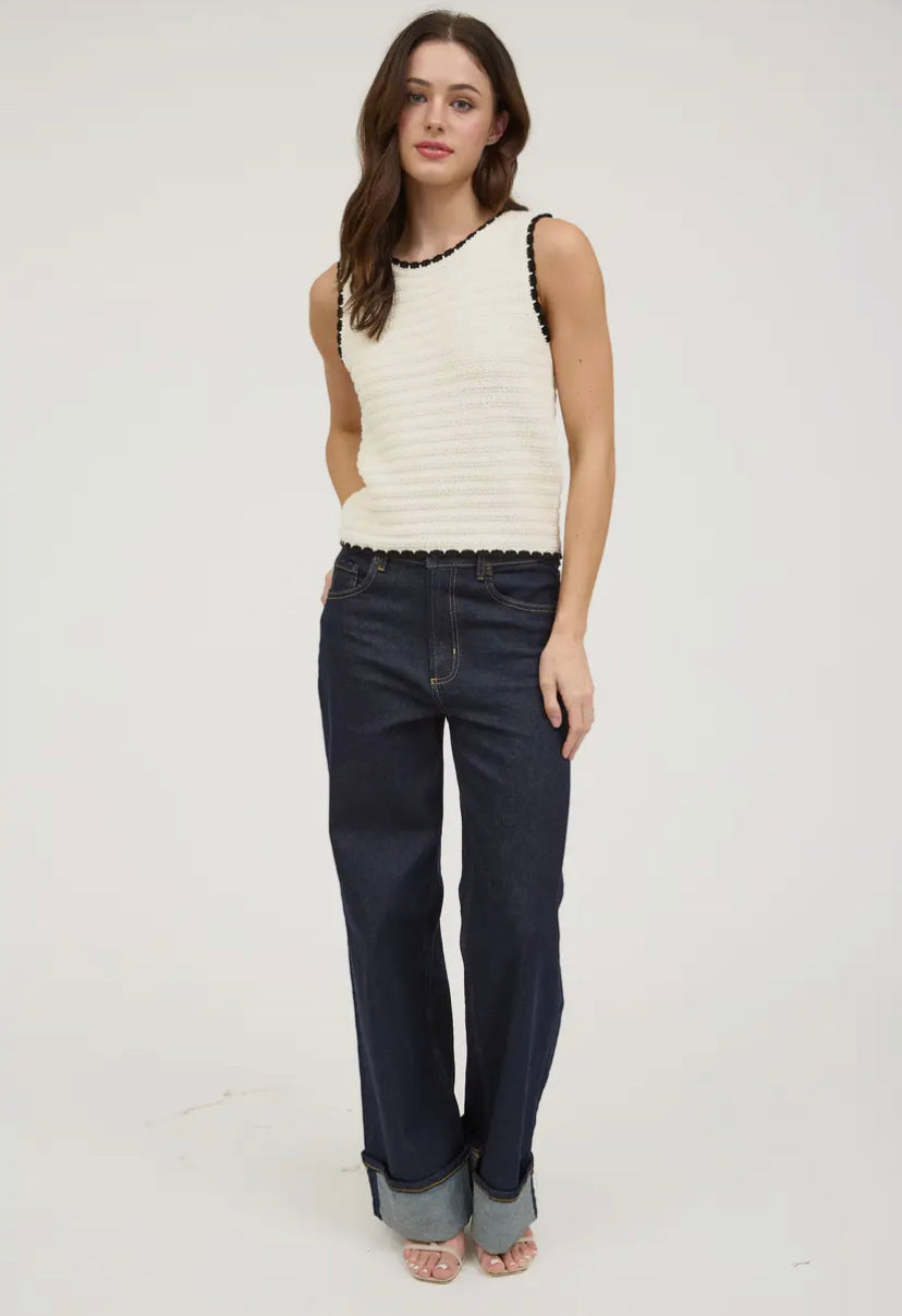 Pandora Knit Tank | Ivory