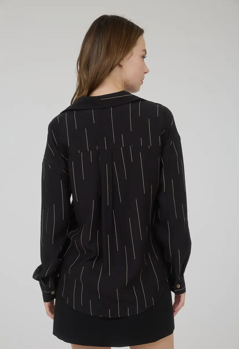 Valleta Button Down Shirt | Black
