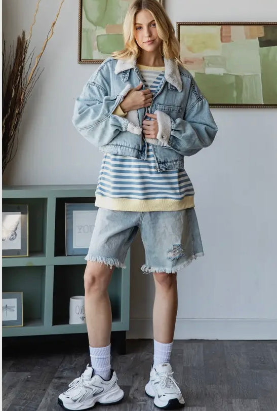 Stefani Sherpa Denim Jacket