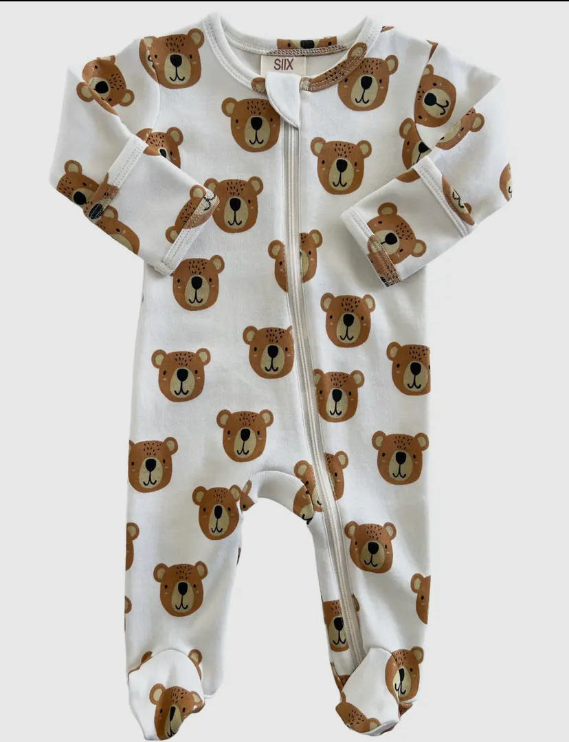 Baby Bear Organic Zip Onesie