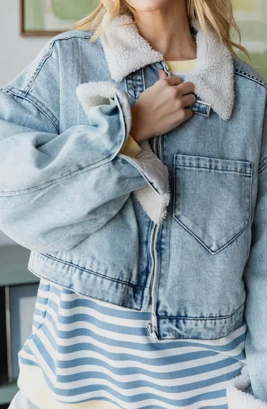 Stefani Sherpa Denim Jacket