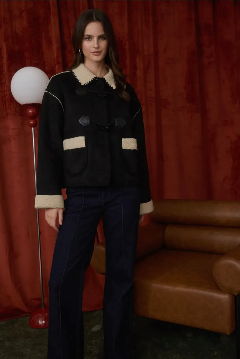 Bane Faux Suede Jacket | Black