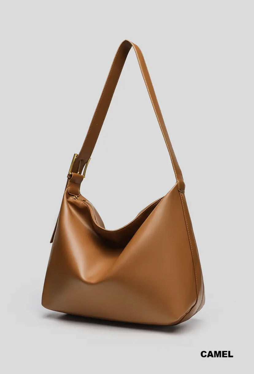 Boston Vegan Leather Bag | Black