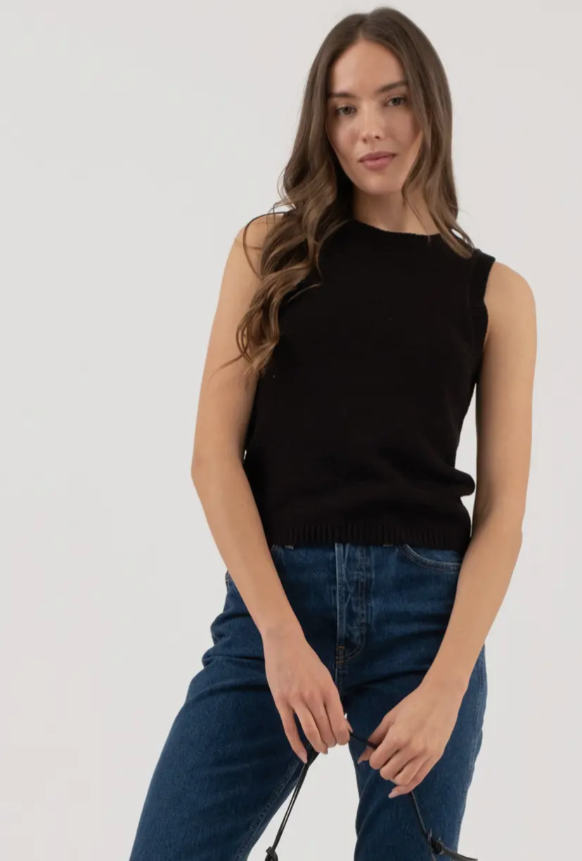 Lasso Knit Tank | Black