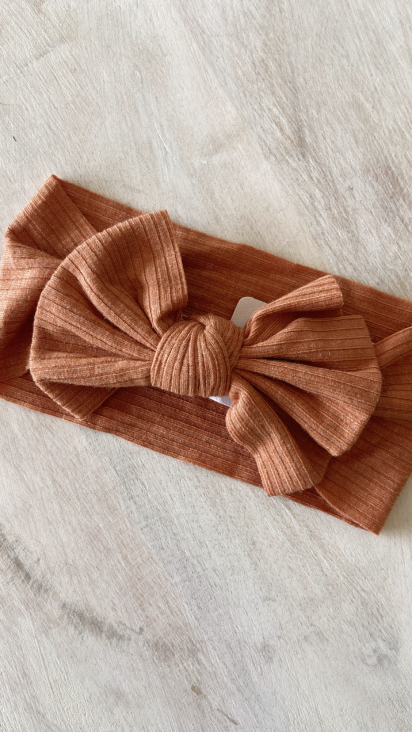 Ribbed Baby Bow | Multiple Colour Options