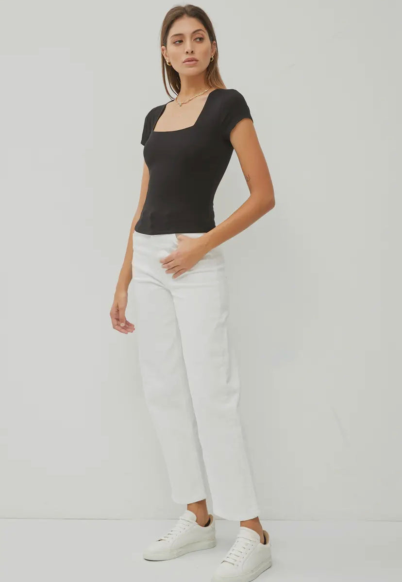 Double Layer Short Sleeve Top | 4 Colour Options