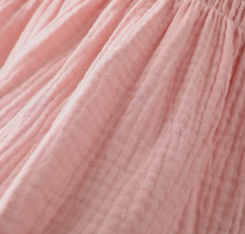 Smocked Cotton Dress | Pink
