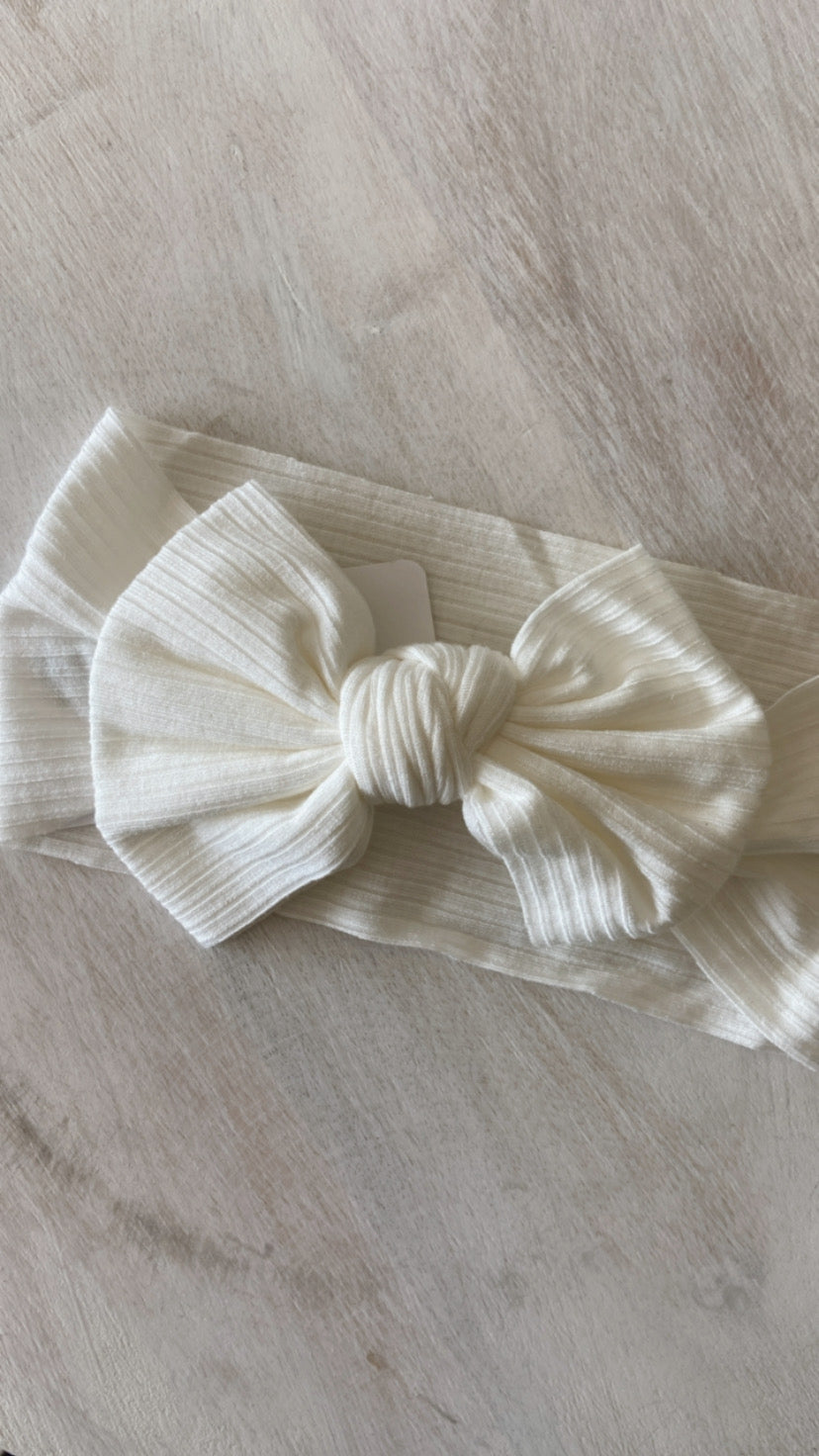 Ribbed Baby Bow | Multiple Colour Options