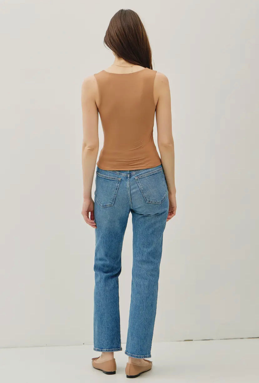Double Layer Square Neck Tank